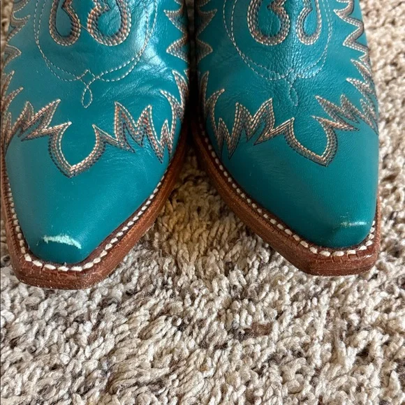 Ariat Teal Western Ankle Boots with Embroidery - Picture 5 of 7